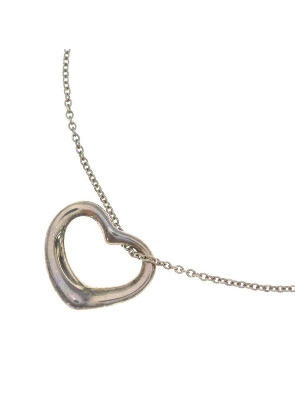 Tiffany & Co Open Heart Necklace Silver